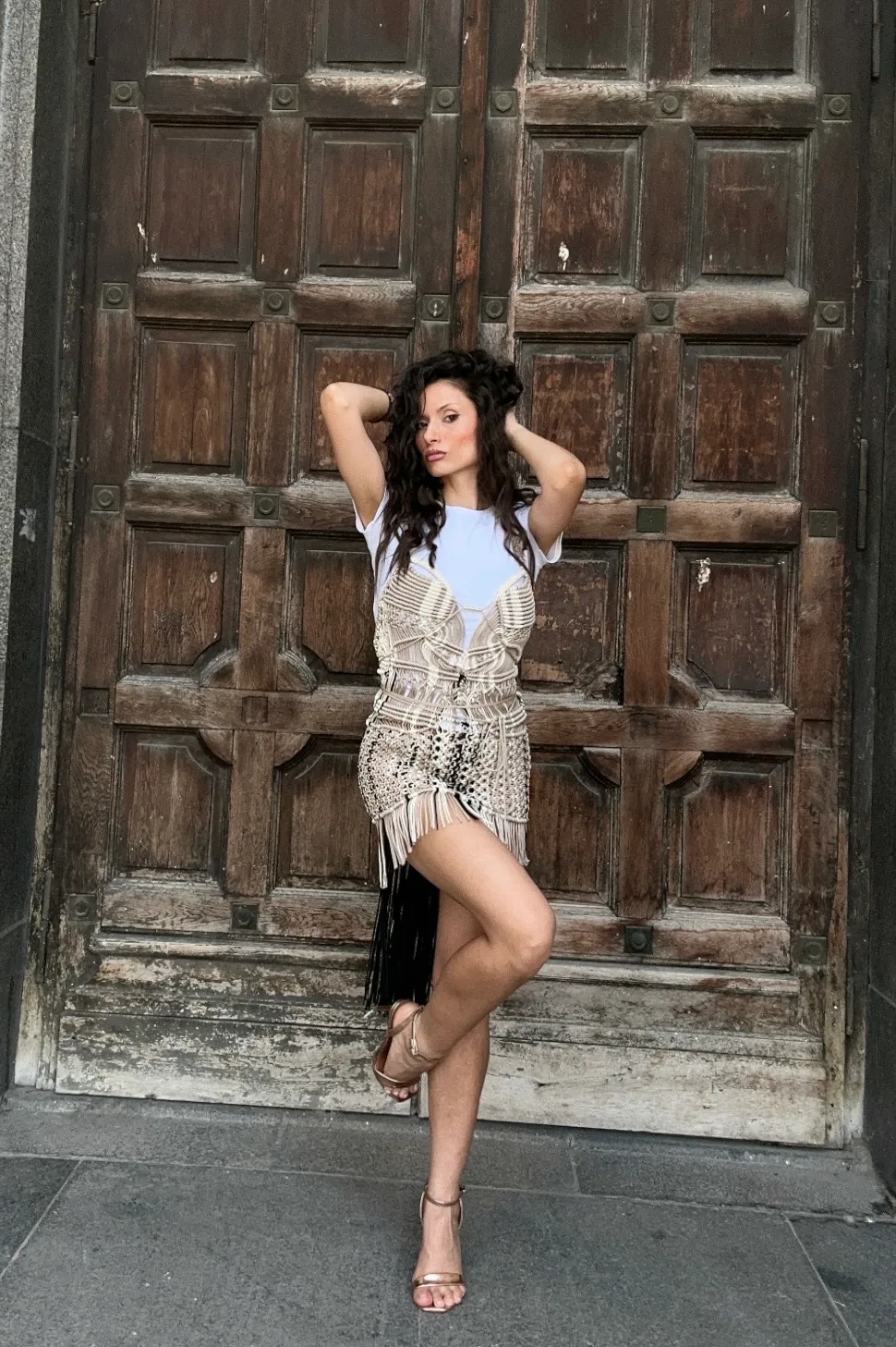 mykonos party dress Mykonos Morning Tied Shoulder Sequin Mini Dress White