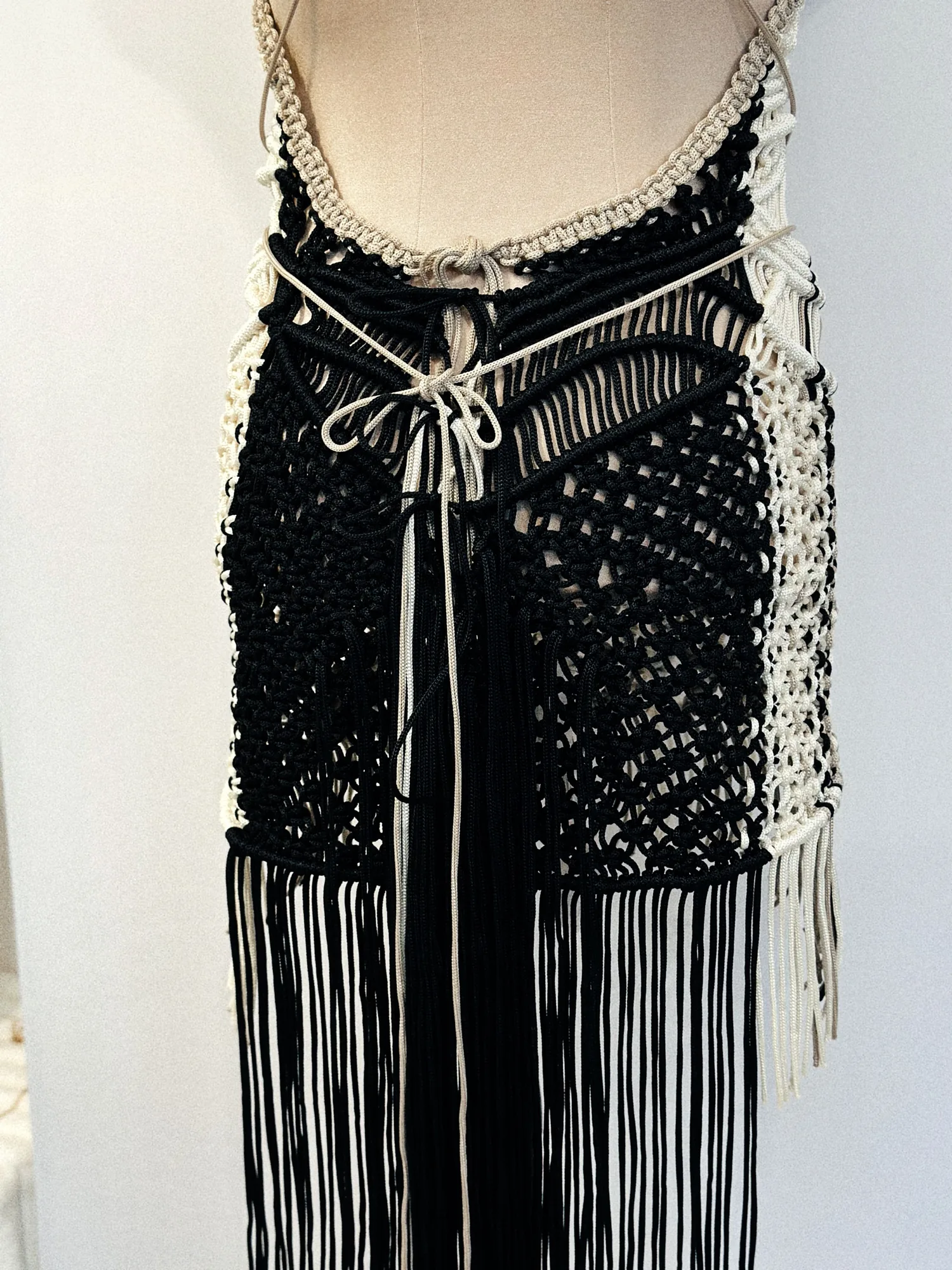 Mykonos Corset-Inspired Fringe Mini Dress – Luxury Gold Accent Short Dress – Sexy Body-Sculpting Statement Piece for High-End Parties & Resort Chic dress styling view 2 from Casual Collection