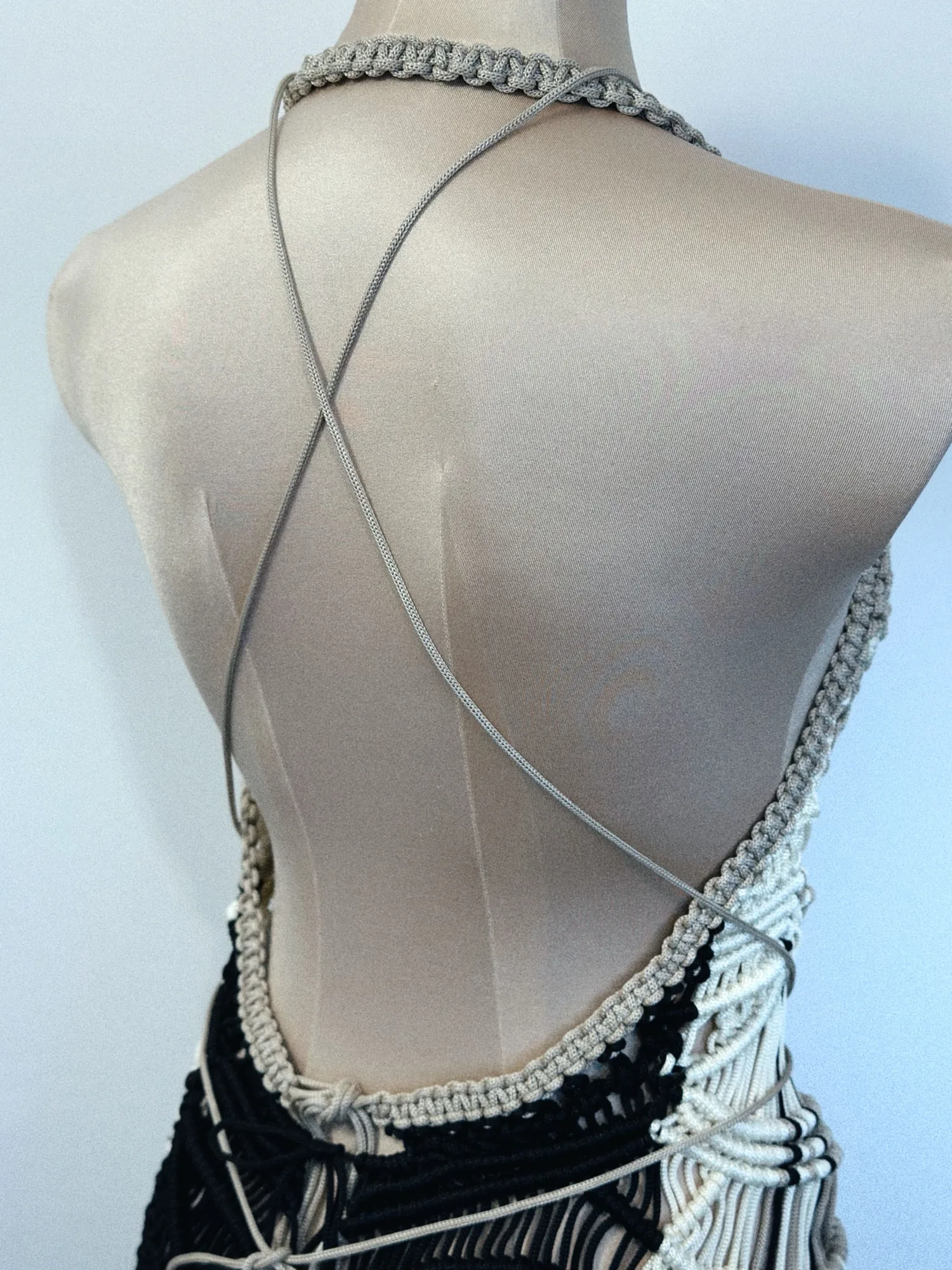 Mykonos Corset-Inspired Fringe Mini Dress – Luxury Gold Accent Short Dress – Sexy Body-Sculpting Statement Piece for High-End Parties & Resort Chic dress styling view 4 from Casual Collection